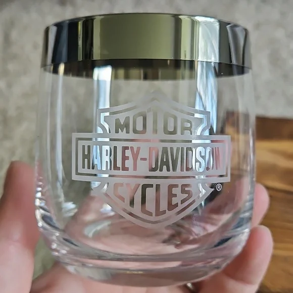 Harley-Davidson Whisky Glasses, Set Of 2 With Box - Picture 4 of 6